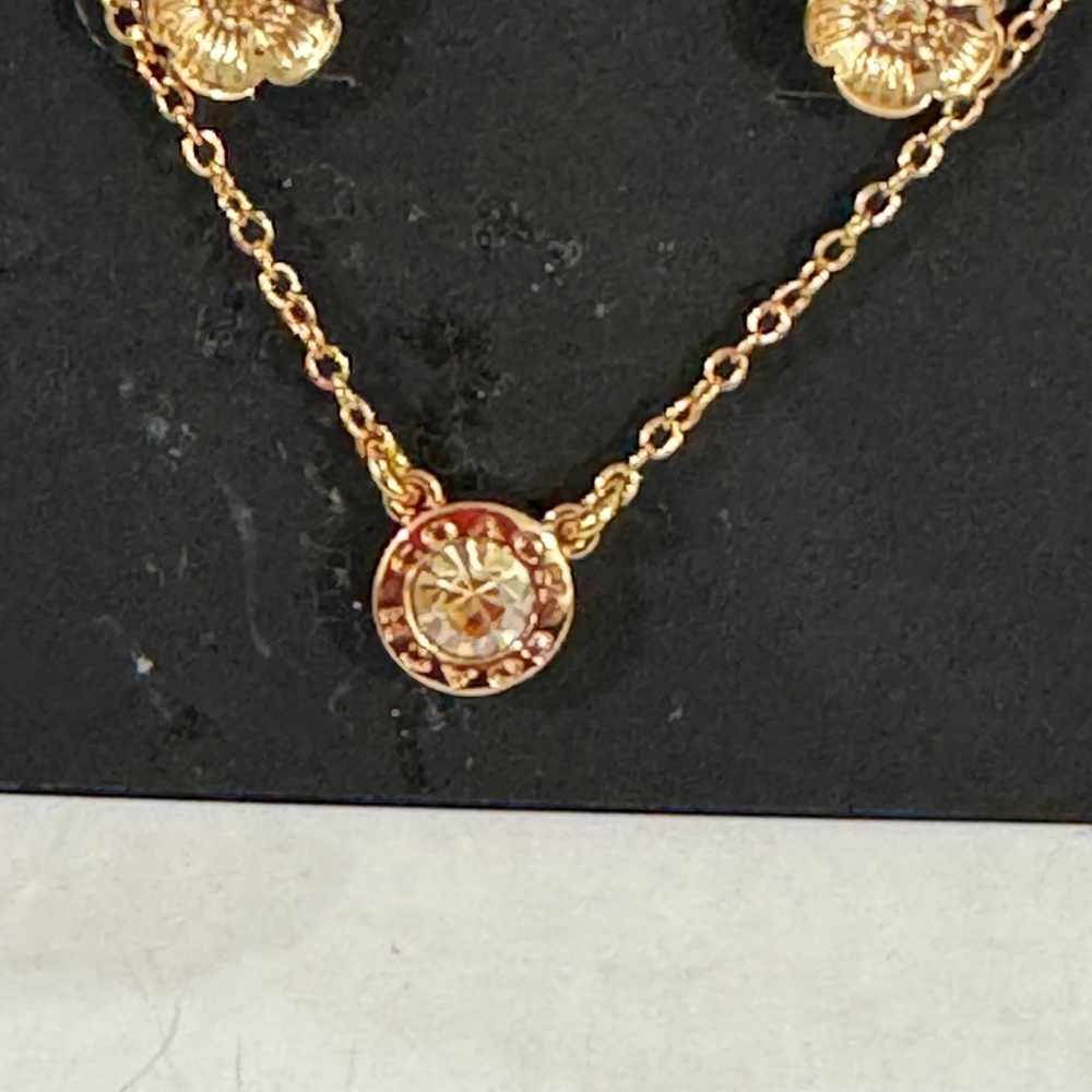 Coach Rose Gold Jewelry Set – Necklace & Earrings. BRAND NEW - Picture 3 of 5